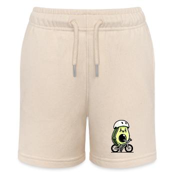 Pedaling Pit: The Cycling Avocado - Stanley/Stella MINI BOLTER Organic Teen Jogging Shorts - soft Ecru - Front