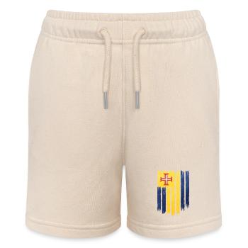 Portuguese flag with cross motif - Stanley/Stella MINI BOLTER Organic Teen Jogging Shorts - soft Ecru - Front