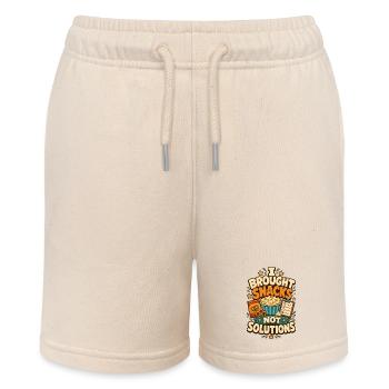 I Brought Snacks Not Solutions - Stanley/Stella MINI BOLTER Organic Teen Jogging Shorts - soft Ecru - Front