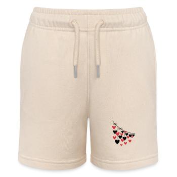 Herzgirlande Viele Herzen - Stanley/Stella Teenager Bio-Joggingshorts MINI BOLTER - Natur - Vorne