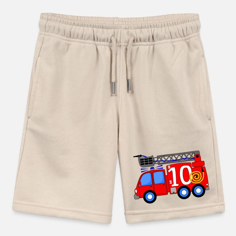 Fire engine 10 birthday children Stanley/Stella MINI BOLTER Organic Teen Jogging Shorts