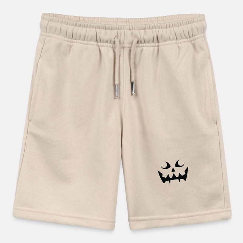 Grim Pumpkin Face Pattern Stanley/Stella MINI BOLTER Organic Teen Jogging Shorts