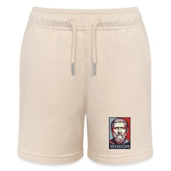 Wisdom Portrait Pop Art - Stanley/Stella MINI BOLTER Organic Teen Jogging Shorts - soft Ecru - Front