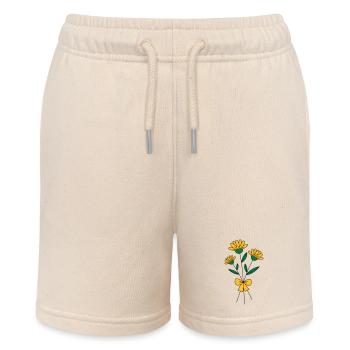 Blumenstrauss dreifarbig - Stanley/Stella Teenager Bio-Joggingshorts MINI BOLTER - Natur - Vorne