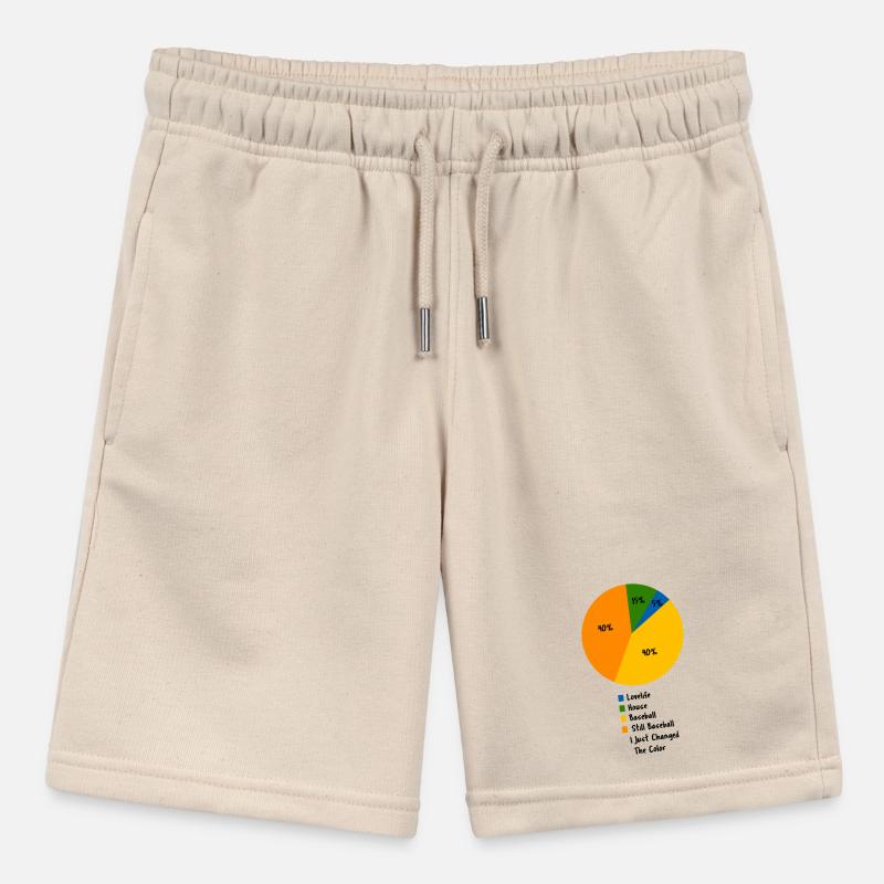 Funny Baseball Pie Chart Hobby Priority Design Stanley/Stella MINI BOLTER Organic Teen Jogging Shorts