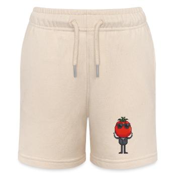 Tomato in Tux - Stanley/Stella MINI BOLTER Organic Teen Jogging Shorts - soft Ecru - Front