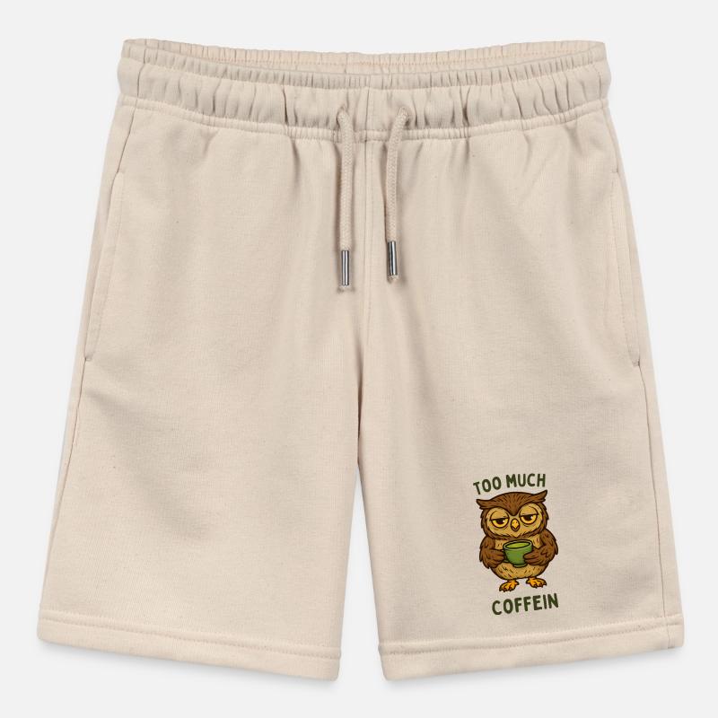 Nickernde Eule mit Kaffeebecher Stanley/Stella Teenager Bio-Joggingshorts MINI BOLTER