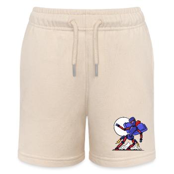 Roboter für unterwegs - Stanley/Stella Teenager Bio-Joggingshorts MINI BOLTER - Natur - Vorne