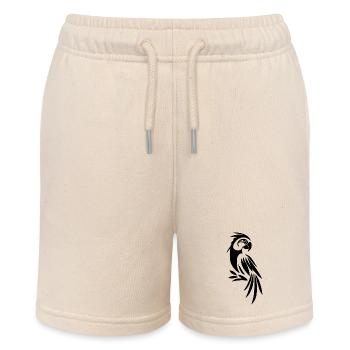 Cute Tattoo Parrot Drawing Portrait Bird - Stanley/Stella MINI BOLTER Organic Teen Jogging Shorts - soft Ecru - Front