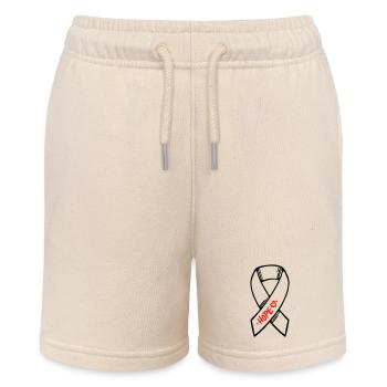 Loop Cancer Hope - Stanley/Stella MINI BOLTER Organic Teen Jogging Shorts - soft Ecru - Front