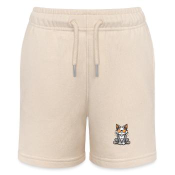Katze Cool Comic - Stanley/Stella Teenager Bio-Joggingshorts MINI BOLTER - Natur - Vorne