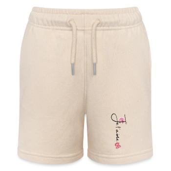 I love you bird Valentine's Day - Stanley/Stella MINI BOLTER Organic Teen Jogging Shorts - soft Ecru - Front