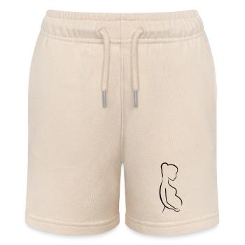 Schwangere outline - Stanley/Stella Teenager Bio-Joggingshorts MINI BOLTER - Natur - Vorne