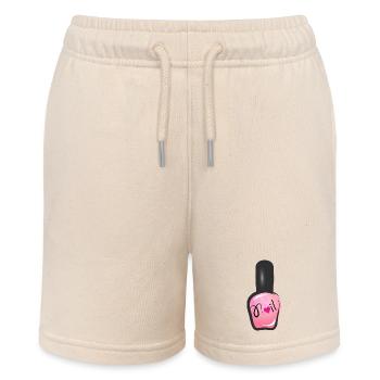 vernis rose à ongles dans le style graffiti avec coeur - Short bio MINI BOLTER Stanley/Stella Ado - écru doux - Devant
