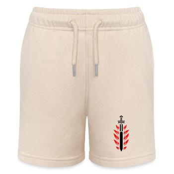 Flaming Sword - Stanley/Stella MINI BOLTER Organic Teen Jogging Shorts - soft Ecru - Front