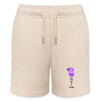 unicorn keep calm - Stanley/Stella Teenager Bio-Joggingshorts MINI BOLTER - Natur - Vorne