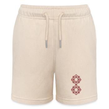 Lucky number 8 - Traditional Romanian folk art ins - Stanley/Stella MINI BOLTER Organic Teen Jogging Shorts - soft Ecru - Front