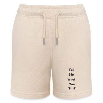Tell Me What You See - Stanley/Stella MINI BOLTER Organic Teen Jogging Shorts - soft Ecru - Front