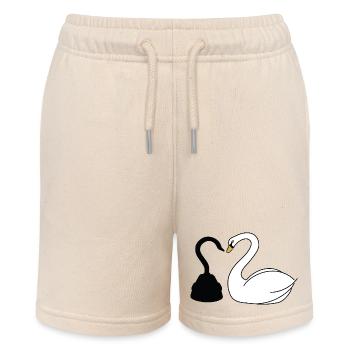 Captain Hook and Swan - Stanley/Stella MINI BOLTER Organic Teen Jogging Shorts - soft Ecru - Front