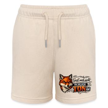 Fuchs freches Statement - Stanley/Stella Teenager Bio-Joggingshorts MINI BOLTER - Natur - Vorne