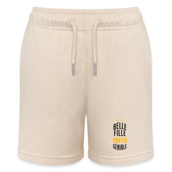 Belle Fille - Mariage - Mariée - Famille - Noël - Stanley/Stella MINI BOLTER Organic Teen Jogging Shorts - soft Ecru - Front