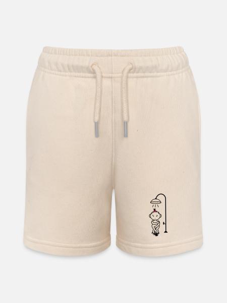 scheues Mädchen unter der Dusche - Stanley/Stella Teenager Bio-Joggingshorts MINI BOLTER - Natur