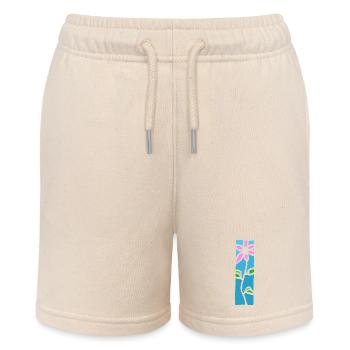 Ornament Blume - Farben Blumen & Natur Design - Stanley/Stella Teenager Bio-Joggingshorts MINI BOLTER - Natur - Vorne