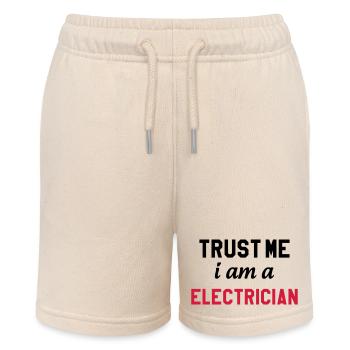 Electrician Electricity Elektriker Electricien Job - Stanley/Stella MINI BOLTER Organic Teen Jogging Shorts - soft Ecru - Front