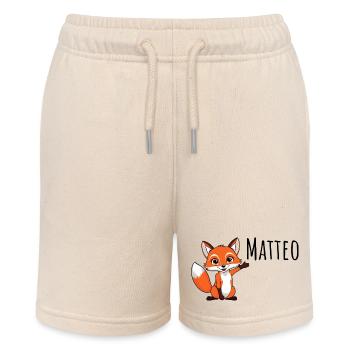 Renard - Je m’appelle Matteo - Mignon animal de la forêt - Short bio MINI BOLTER Stanley/Stella Ado - écru doux - Devant