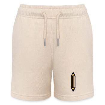 Pencil Writing Author Art - Stanley/Stella MINI BOLTER Organic Teen Jogging Shorts - soft Ecru - Front