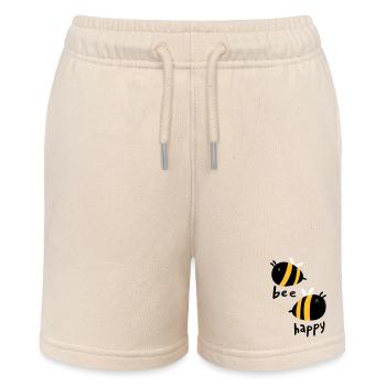 Bee Happy - Stanley/Stella MINI BOLTER Organic Teen Jogging Shorts - soft Ecru - Front
