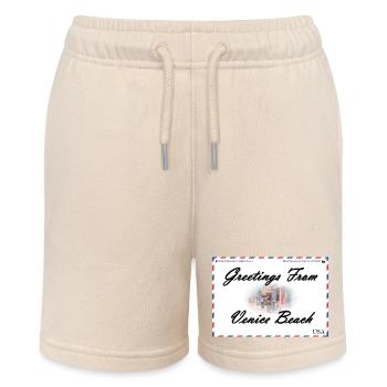 Venice Beach souvenir postcard - Stanley/Stella MINI BOLTER Organic Teen Jogging Shorts - soft Ecru - Front