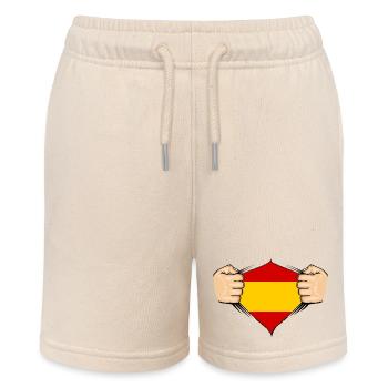 Spanien Flagge Design - Stanley/Stella Teenager Bio-Joggingshorts MINI BOLTER - Natur - Vorne