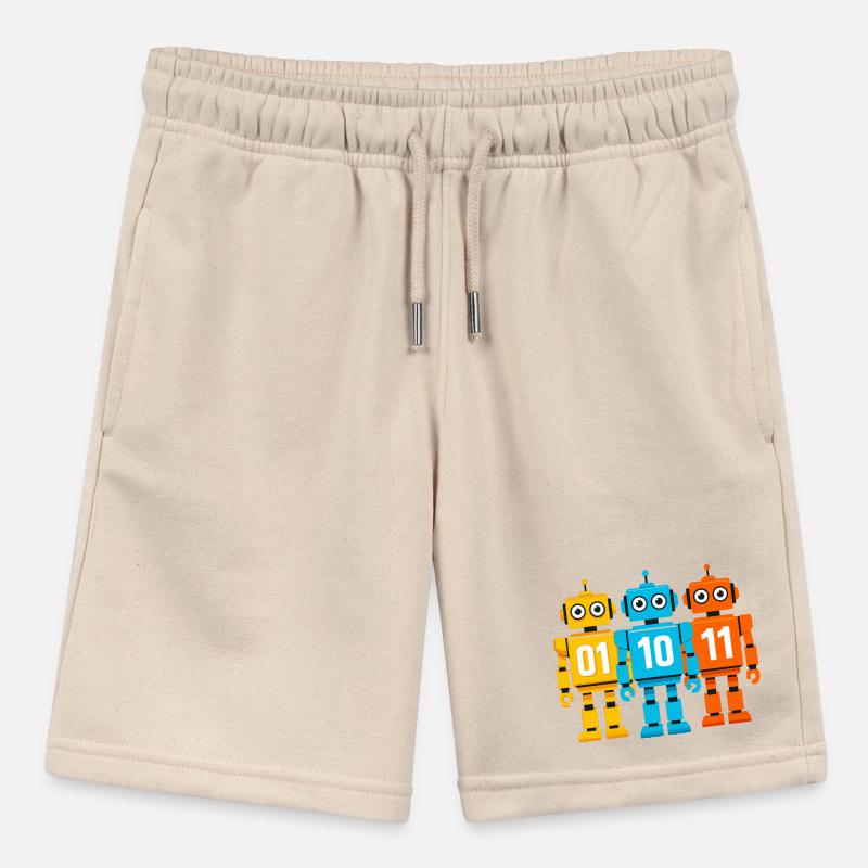 Robot 01 10 11 – Binary Sci-Fi Design Stanley/Stella MINI BOLTER Organic Teen Jogging Shorts