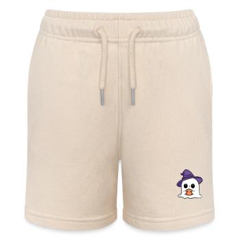 Chibi Halloween Ghost | Cute ghost design - Stanley/Stella MINI BOLTER Organic Teen Jogging Shorts - soft Ecru - Front