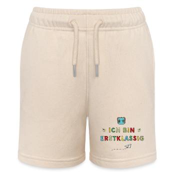 Ich bin Erstklassig - Stanley/Stella Teenager Bio-Joggingshorts MINI BOLTER - Natur - Vorne