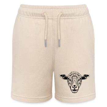 Schaf/ Portrait / Kopf - Stanley/Stella Teenager Bio-Joggingshorts MINI BOLTER - Natur - Vorne