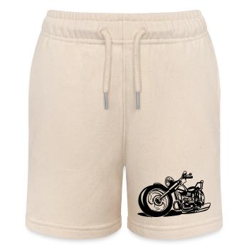 Kultige Chopper Silhouette - Stanley/Stella Teenager Bio-Joggingshorts MINI BOLTER - Natur - Vorne