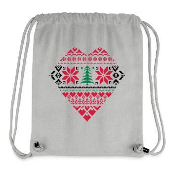 Noël Coeur Noël - Sac à cordon recyclé Stanley/Stella - gris chiné - Devant