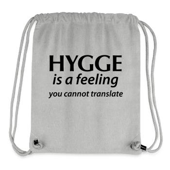 Hygge est un sentiment que vous ne pouvez pas traduire la chance Oui! - Sac à cordon recyclé Stanley/Stella - gris chiné - Devant