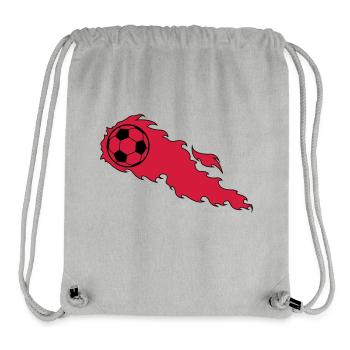 Le football brûlant - Sac à cordon recyclé Stanley/Stella - gris chiné - Devant