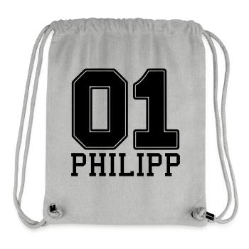 Philipp Name Vorname - Stanley/Stella recycelter Gym Bag - Grau meliert - Vorne
