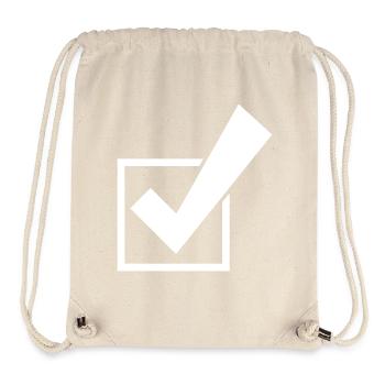 Tick Sélectionner le symbole de tick - Sac à cordon recyclé Stanley/Stella - blanc naturel - Devant
