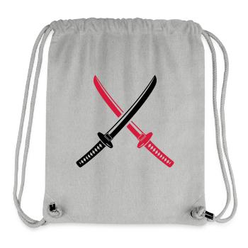 Symbole de l’épée de samouraï - Sac à cordon recyclé Stanley/Stella - gris chiné - Devant