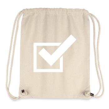 Tick Icône de coche - Sac à cordon recyclé Stanley/Stella - blanc naturel - Devant