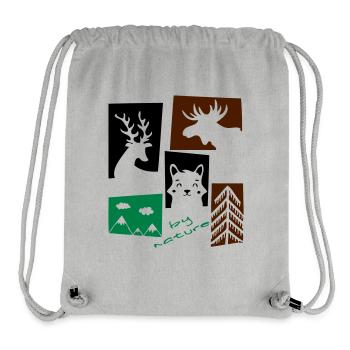 Forest and deer nature - Stanley/Stella Recycled Gym Bag - heather grey - Front