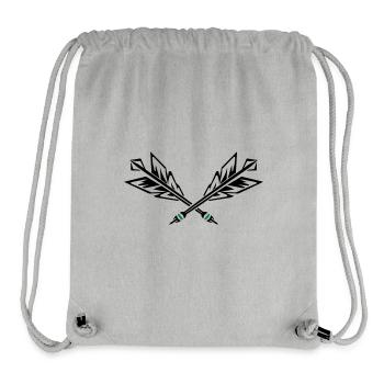 Fléchettes Symbole - Sac à cordon recyclé Stanley/Stella - gris chiné - Devant