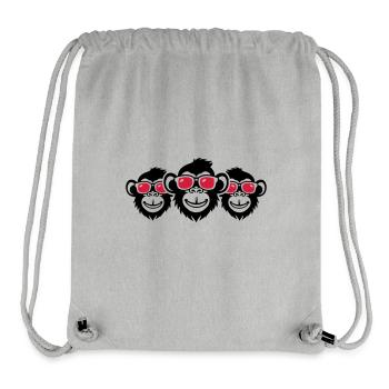 Affe Party Team Sonnenbrille - Stanley/Stella recycelter Gym Bag - Grau meliert - Vorne