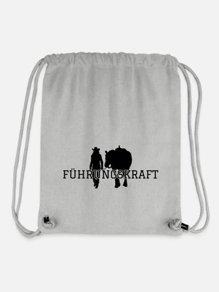 Westernreiten Westerngirl Führungskraft - Stanley/Stella recycelter Gym Bag - Grau meliert