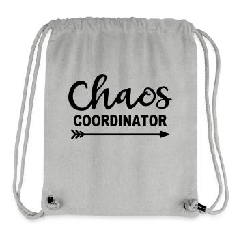 Chaos Coordinator Manager Boss Boss Mama Papa Office - Stanley/Stella Recycled Gym Bag - heather grey - Front